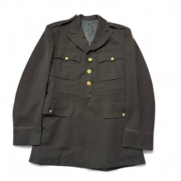 Vintage 60s US Army Vietnam War military officer blazer jacket green M men - Picture 1 of 8